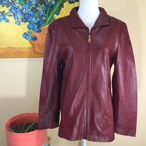 DNK =Classic= Leather Jacket Red